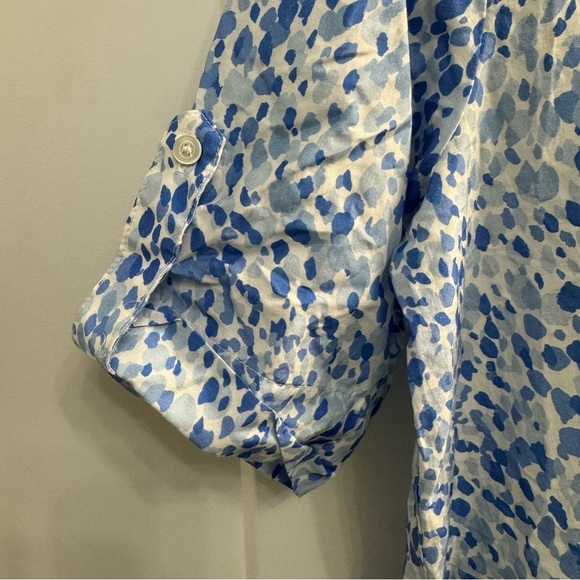 J.McLaughlin Janelle Silk-Blend Dress Blue White Size Small Easter Spring Summer - Picture 6 of 14